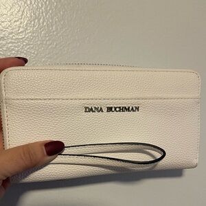 Dana Buchman Cream Wristlet with Strap